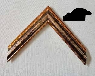 Moldura M126 PLATEADO ENVEJECIDO