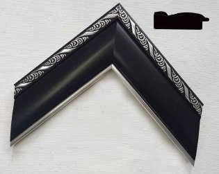 Moldura M142 WENGUE CON PLATA