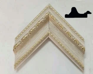 Moldura M165 CREMA CON DORADO